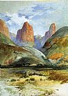Thomas Moran Colburn's Butte, South Utah painting